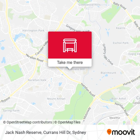 Jack Nash Reserve, Currans Hill Dr map