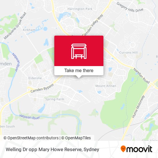 Welling Dr opp Mary Howe Reserve map