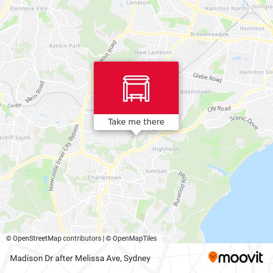 Madison Dr after Melissa Ave map