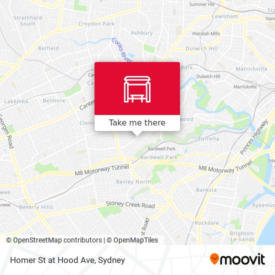 Homer St at Hood Ave map