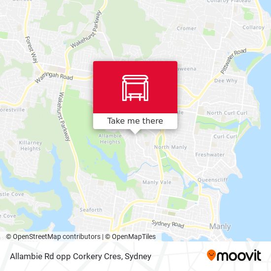 Allambie Rd opp Corkery Cres map