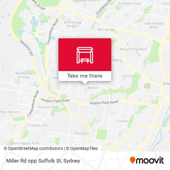 Miller Rd opp Suffolk St map