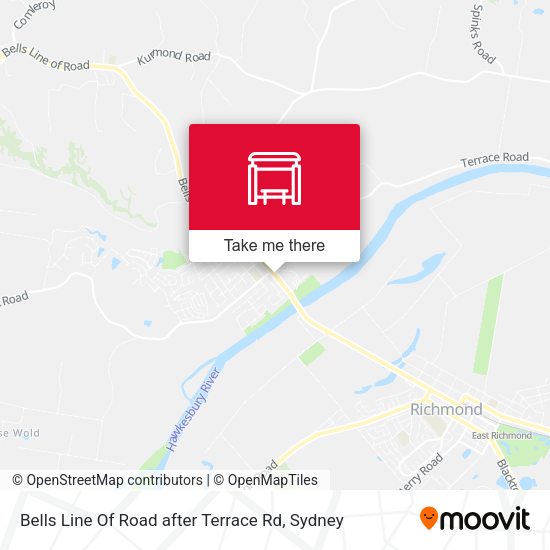 Bells Line Of Road after Terrace Rd map