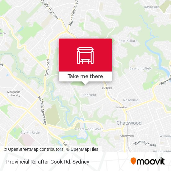 Provincial Rd after Cook Rd map