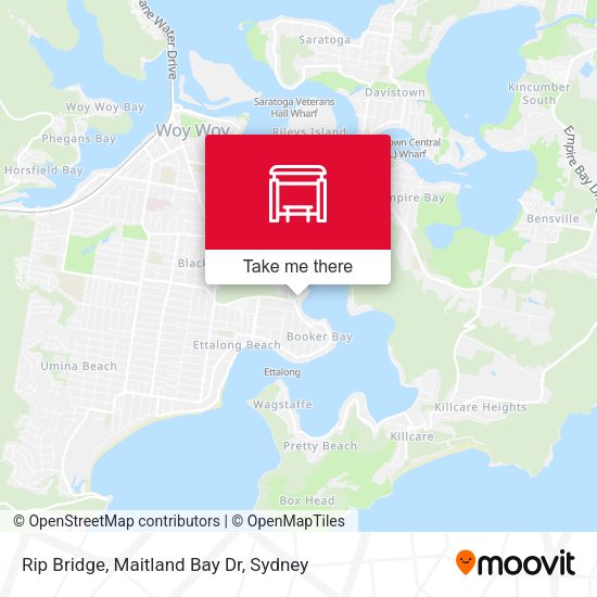 Rip Bridge, Maitland Bay Dr map