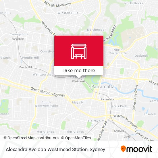 Alexandra Ave opp Westmead Station map