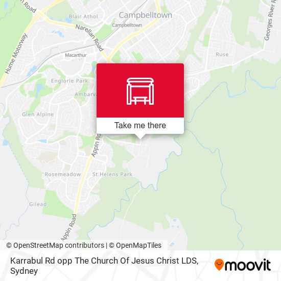 Karrabul Rd opp The Church Of Jesus Christ LDS map
