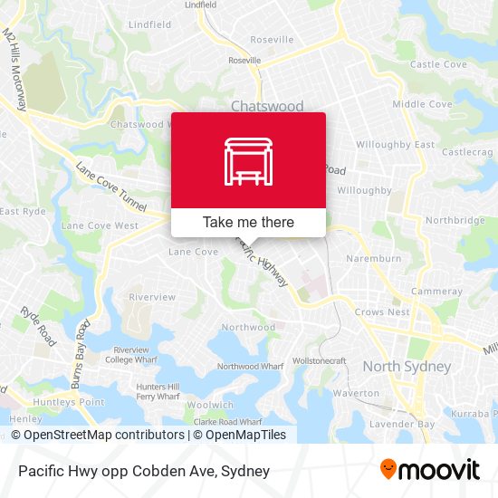 Pacific Hwy opp Cobden Ave map