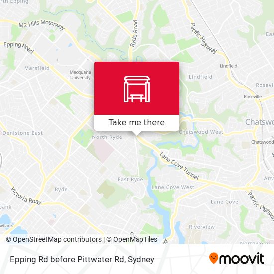 Epping Rd before Pittwater Rd map