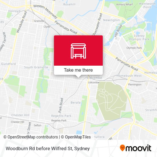 Woodburn Rd before Wilfred St map