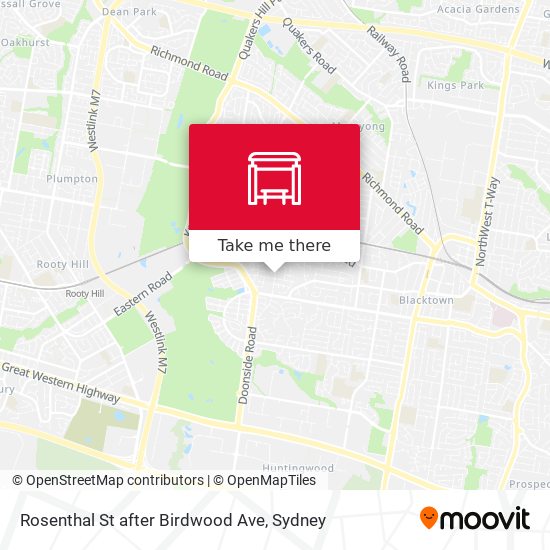 Rosenthal St after Birdwood Ave map