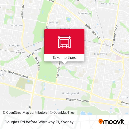 Douglas Rd before Wirraway Pl map