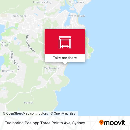 Tudibaring Pde opp Three Points Ave map
