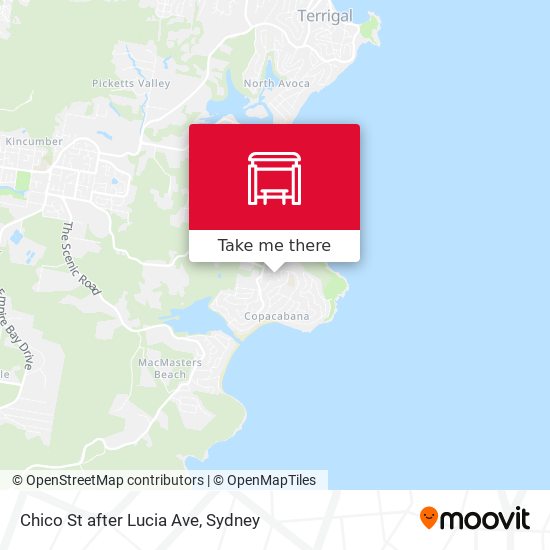 Chico St after Lucia Ave map