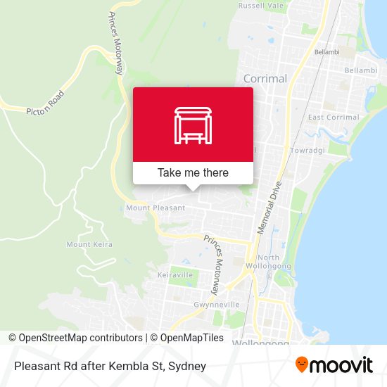 Pleasant Rd after Kembla St map