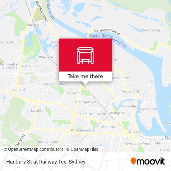 Hanbury St at Railway Tce map