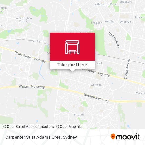 Carpenter St at Adams Cres map