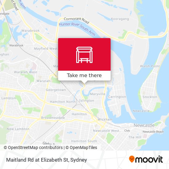 Maitland Rd at Elizabeth St map