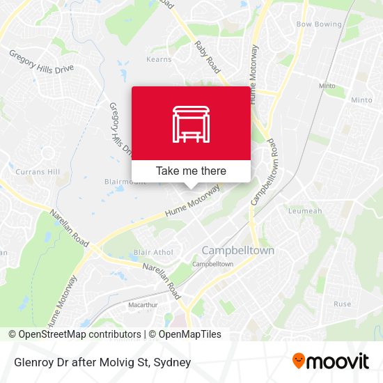 Glenroy Dr after Molvig St map