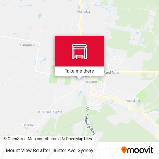 Mount View Rd after Hunter Ave map