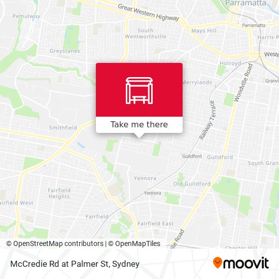 McCredie Rd at Palmer St map