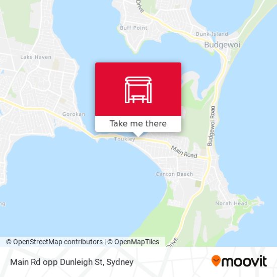 Main Rd opp Dunleigh St map
