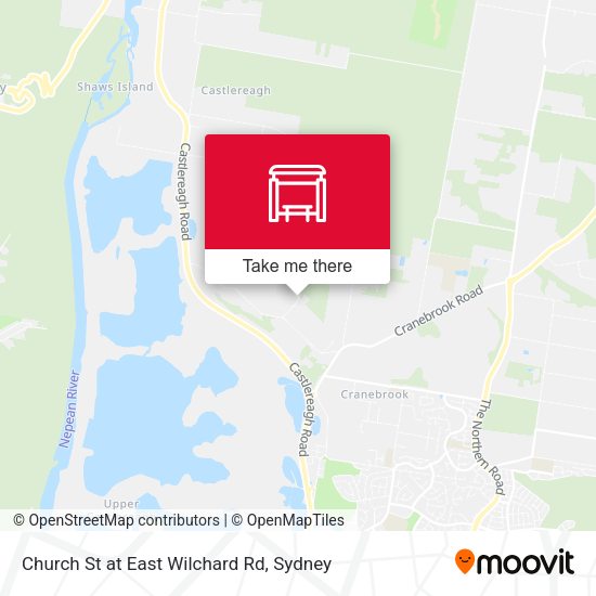 Church St at East Wilchard Rd map