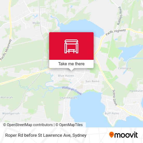 Roper Rd before St Lawrence Ave map