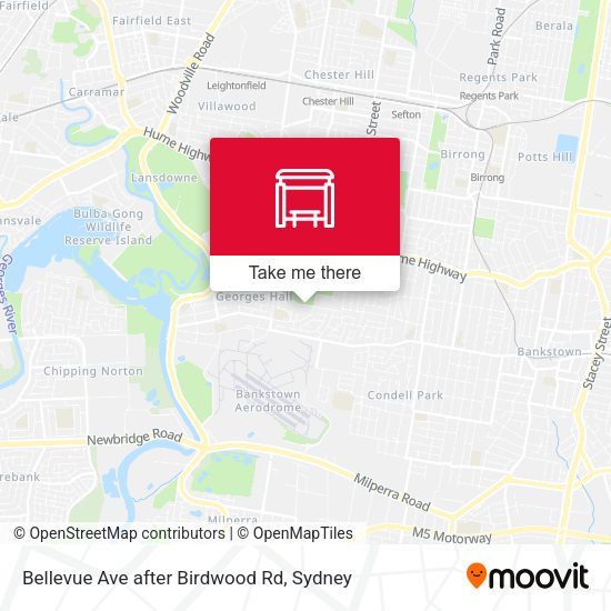 Bellevue Ave after Birdwood Rd map