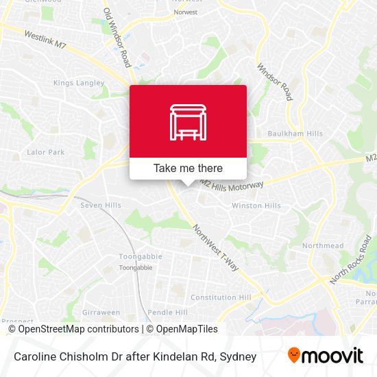 Caroline Chisholm Dr after Kindelan Rd map