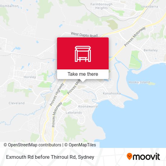 Exmouth Rd before Thirroul Rd map