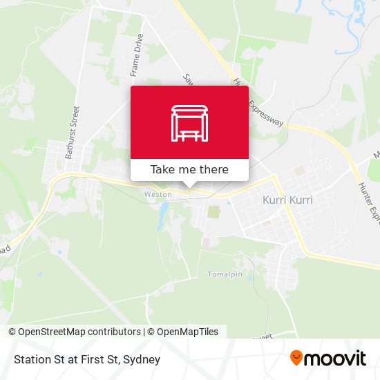 Station St at First St map