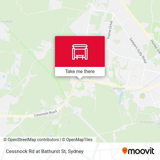 Cessnock Rd at Bathurst St map