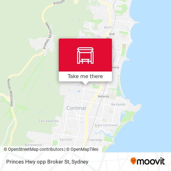 Princes Hwy opp Broker St map
