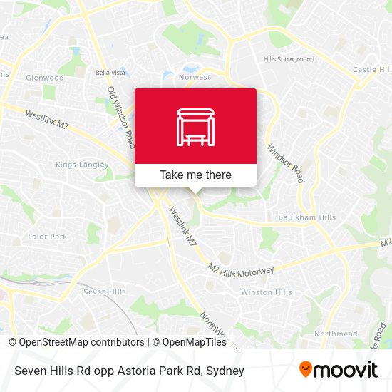 Seven Hills Rd opp Astoria Park Rd map
