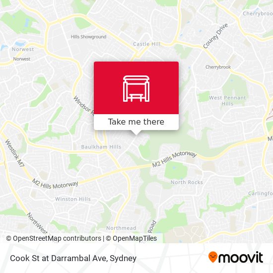 Cook St at Darrambal Ave map