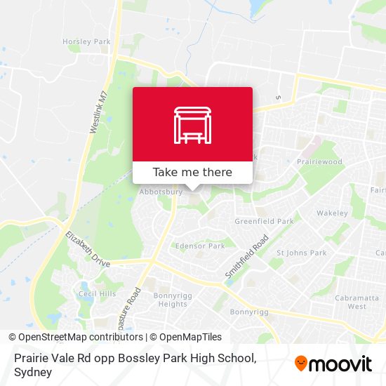 Mapa Prairie Vale Rd opp Bossley Park High School