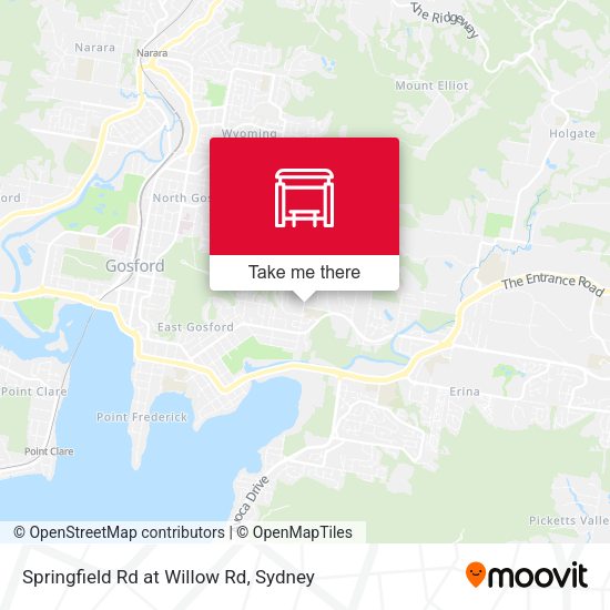 Springfield Rd at Willow Rd map