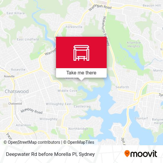 Deepwater Rd before Morella Pl map