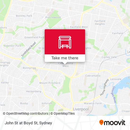 John St at Boyd St map