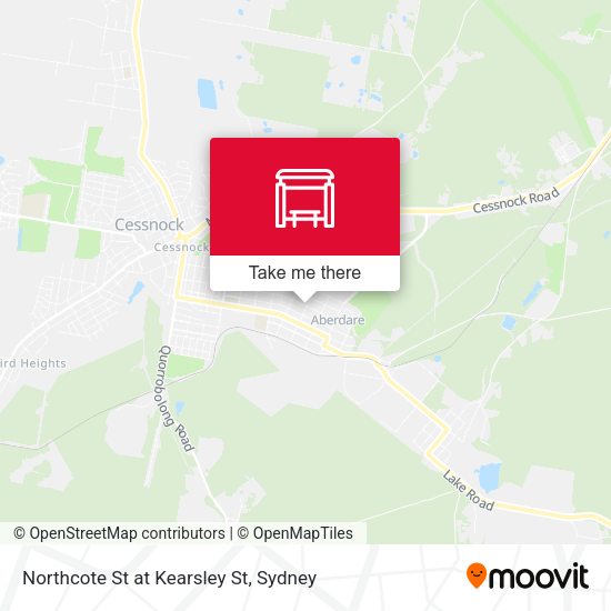 Northcote St at Kearsley St map