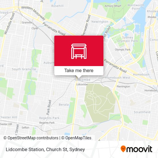 Lidcombe Station, Church St map