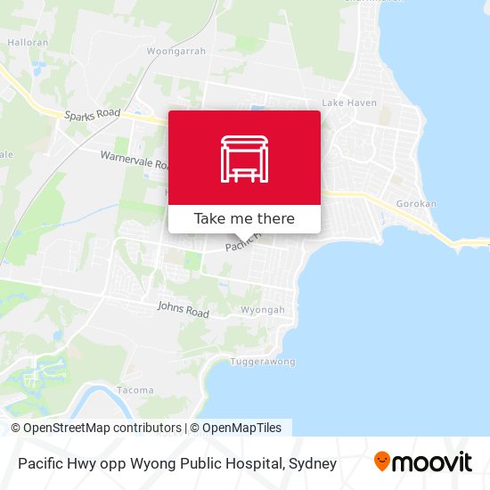 Pacific Hwy opp Wyong Public Hospital map