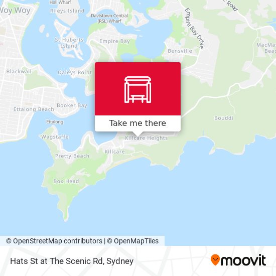 Hats St at The Scenic Rd map