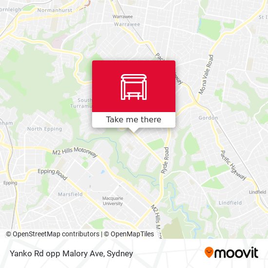 Yanko Rd opp Malory Ave map