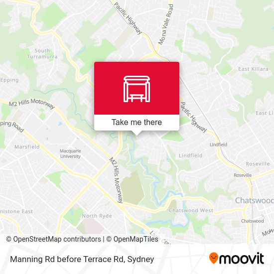 Manning Rd before Terrace Rd map