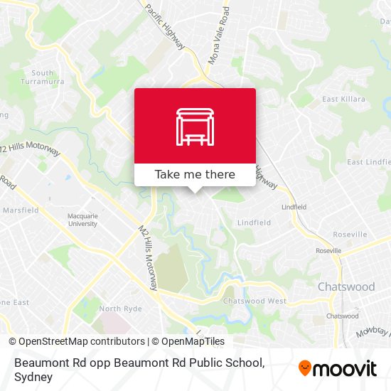 Mapa Beaumont Rd opp Beaumont Rd Public School
