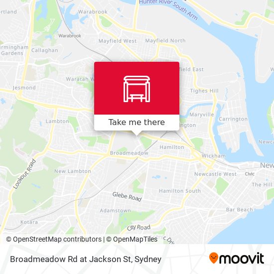 Broadmeadow Rd at Jackson St map