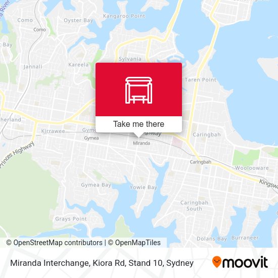 Miranda Interchange, Kiora Rd, Stand 10 map