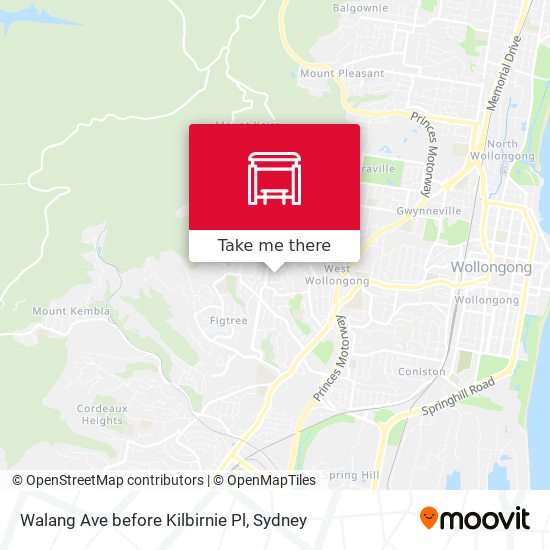 Walang Ave before Kilbirnie Pl map